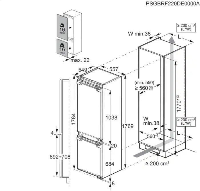 aeg-tsc5s181df-5000-coldsense-inbouw-koel-vriescombinatie - Mammafina