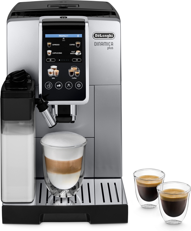 DeLonghi ECAM380.85.SB Dinamica Plus Volautomatische Koffiemachine - Mammafina DeLonghi ECAM380.85.SB Dinamica Plus Volautomatische Koffiemachine