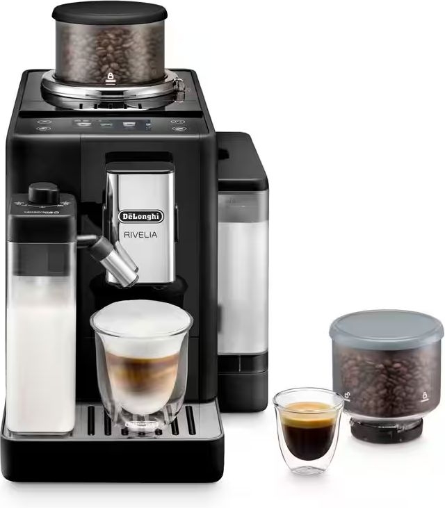 DeLonghi EXAM440.55.B Rivelia Volautomatische Koffiemachine Onyx Black - Mammafina DeLonghi EXAM440.55.B Rivelia Volautomatische Koffiemachine Onyx Black
