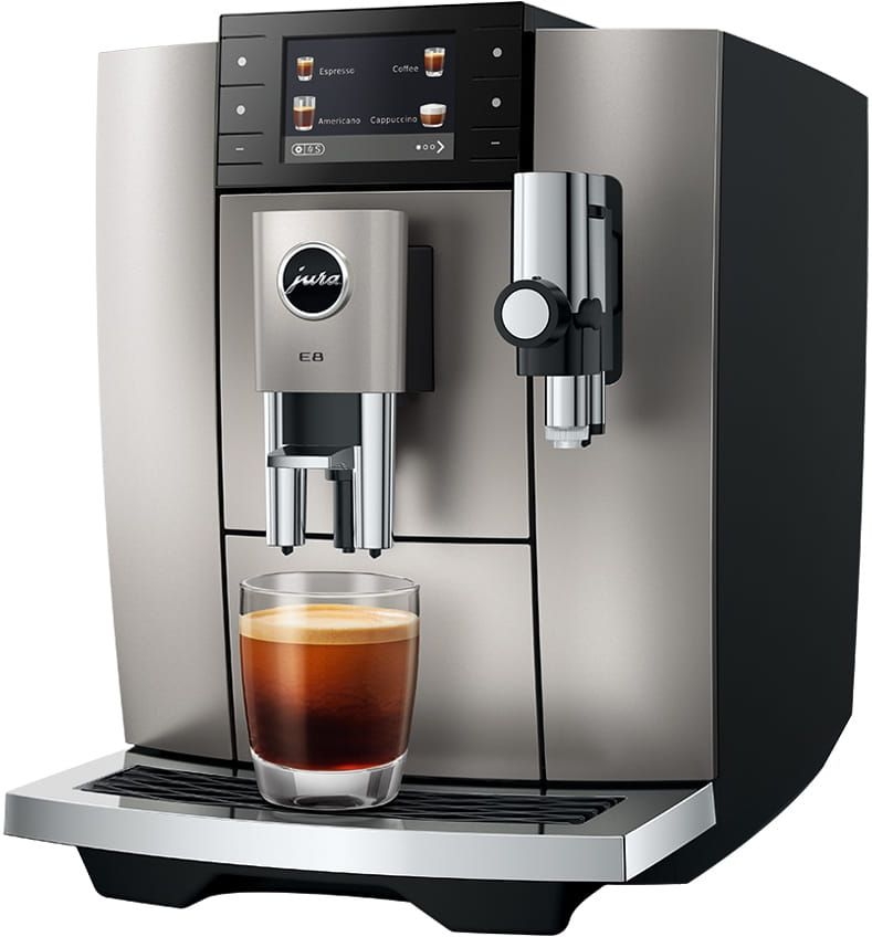 JURA E8 Midnight Silver (ED) Volautomatische Koffiemachine - Mammafina JURA E8 Midnight Silver (ED) Volautomatische Koffiemachine