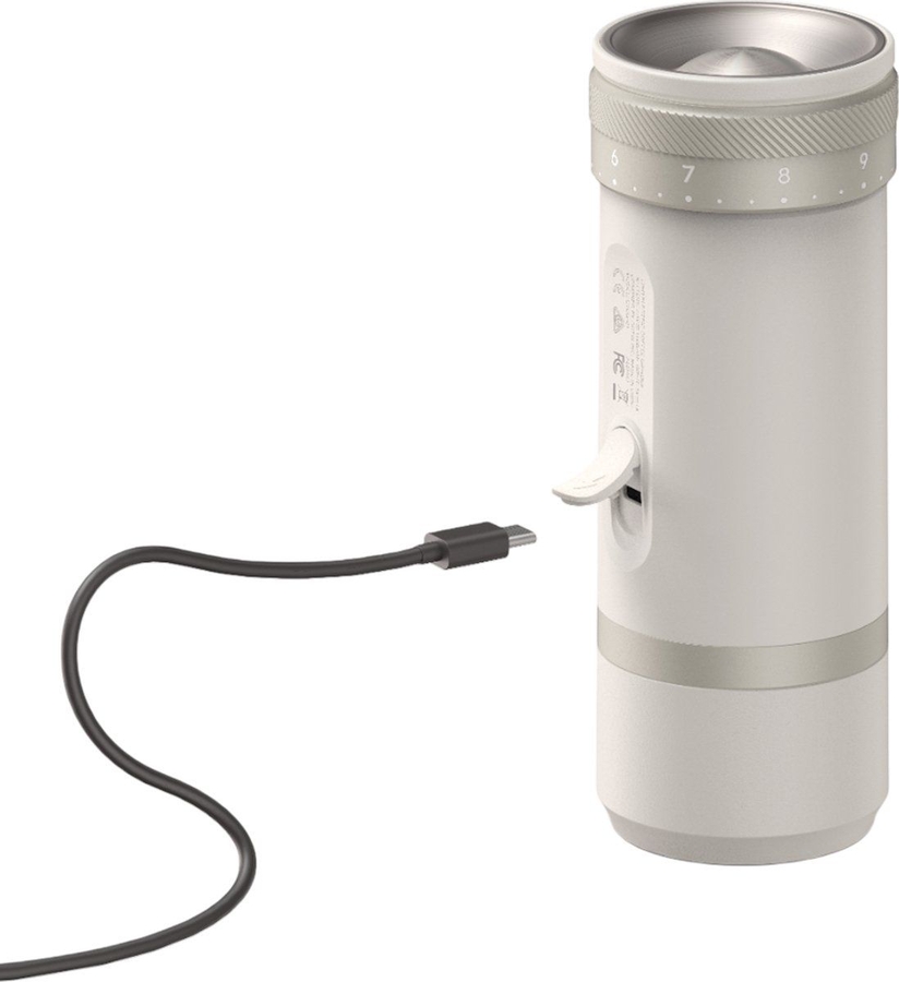 outin-fino-draagbare-elektrische-koffiemolen-sandstone-white - Mammafina