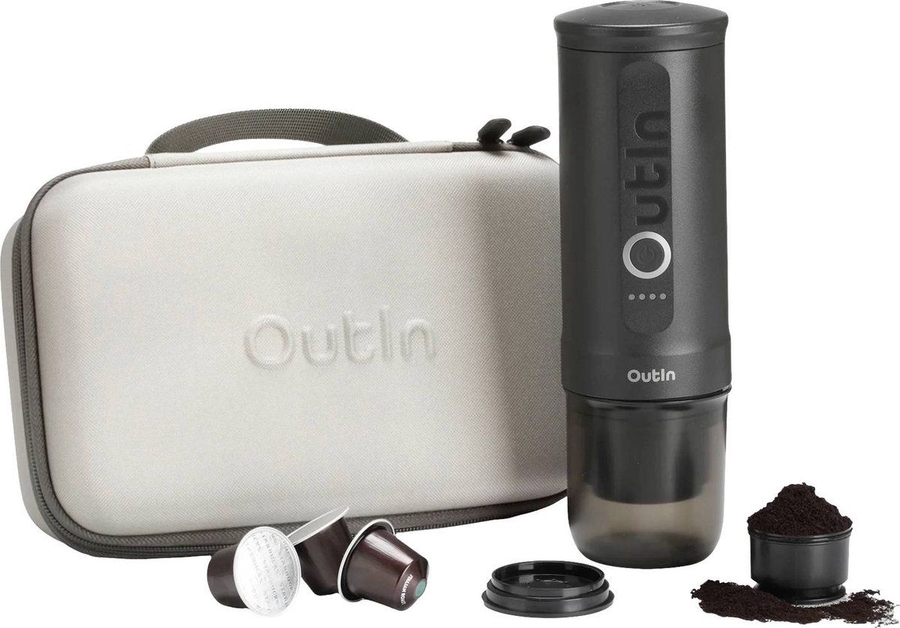 OutIn Nano Draagbare Espresso Machine - Cadeauset - Space Grey - Mammafina OutIn Nano Draagbare Espresso Machine - Cadeauset - Space Grey