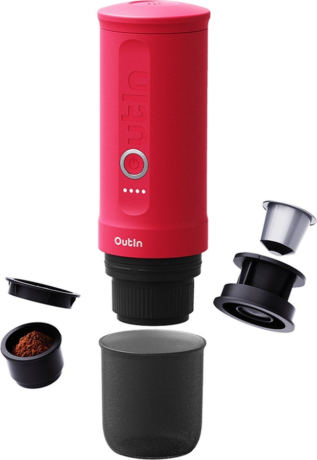 outin-nano-draagbare-espresso-machine-crimson-red - Mammafina