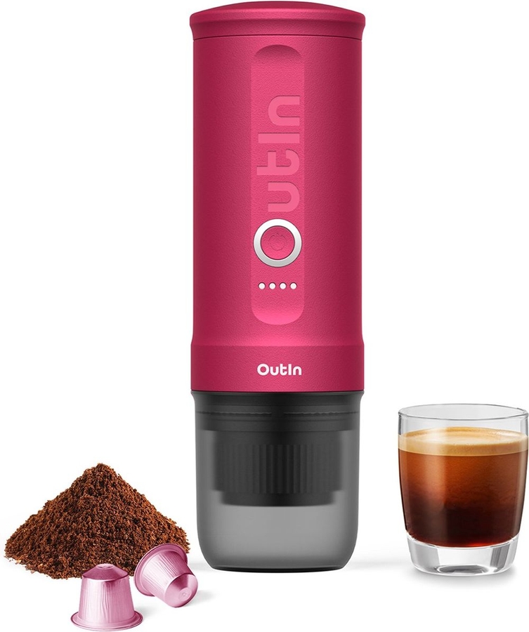 outin-nano-draagbare-espresso-machine-crimson-red - Mammafina