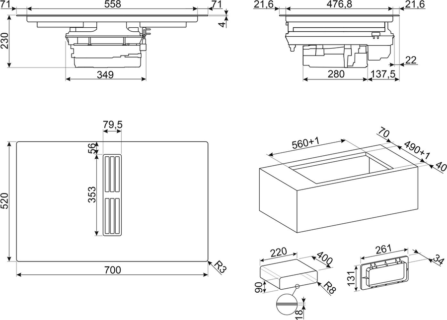 smeg-hobd472d2-inbouw-inductiekookplaat - Mammafina
